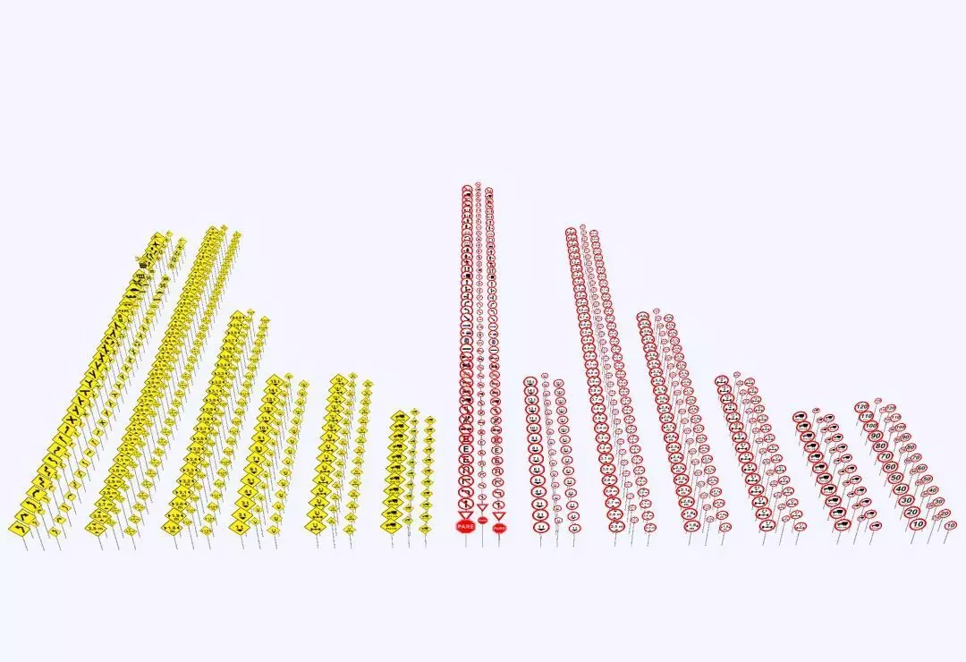 Brazilian Traffic Signs Pack - 892 3D Regulatory e Warning Signs 3D model_19