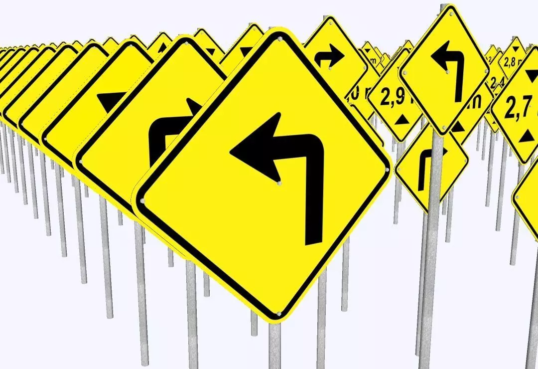 Brazilian Traffic Signs Pack - 892 3D Regulatory e Warning Signs 3D model_3