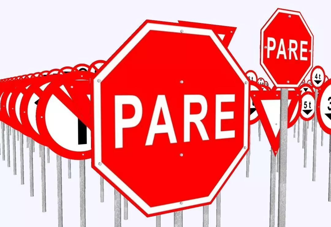 Brazilian Traffic Signs Pack - 892 3D Regulatory e Warning Signs 3D model_9