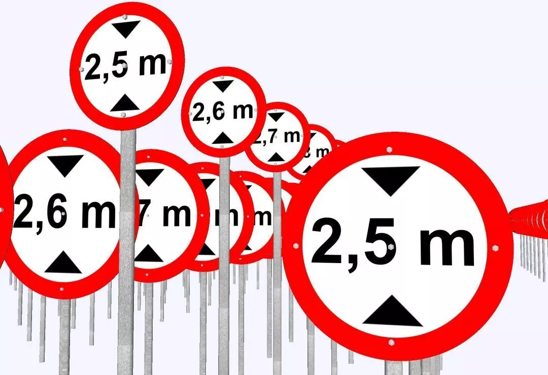 Brazilian Traffic Signs Pack - 892 3D Regulatory e Warning Signs 3D model_16