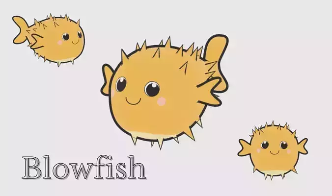 Cartoon Blowfish