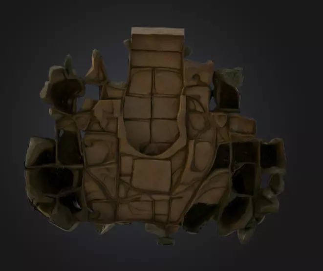 Swirling Dungeon Gate Low-poly 3D model_21