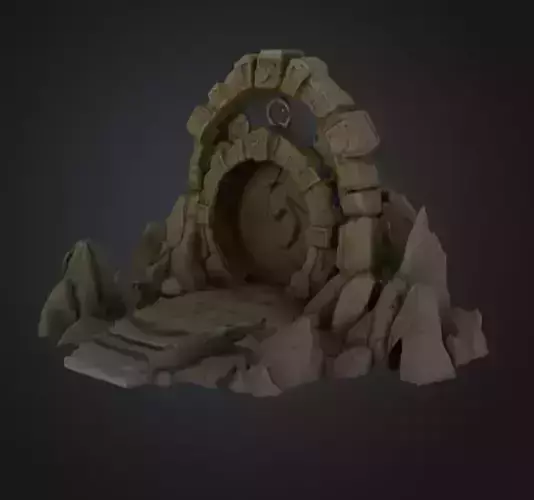 Swirling Dungeon Gate Low-poly 3D model