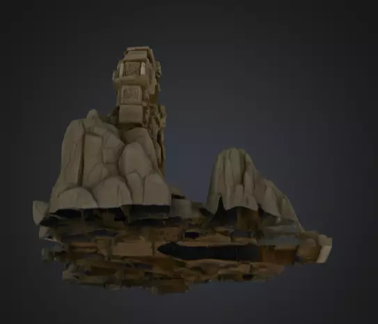 Swirling Dungeon Gate Low-poly 3D model_18
