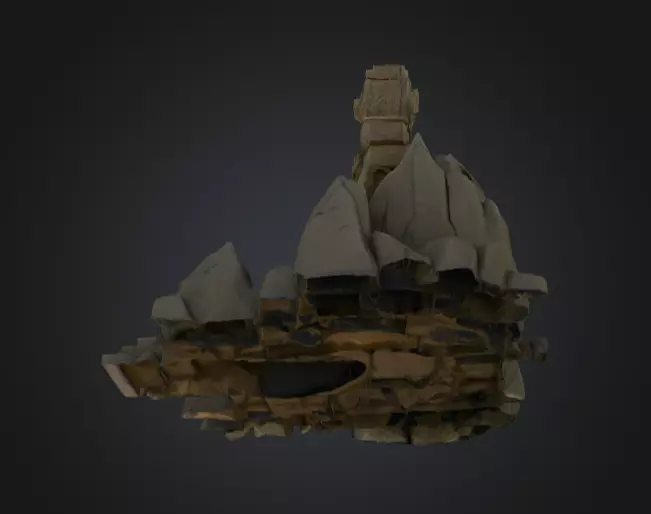 Swirling Dungeon Gate Low-poly 3D model_16
