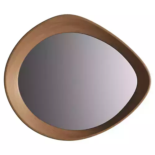 Asymmetrical Wooden Mirror 05