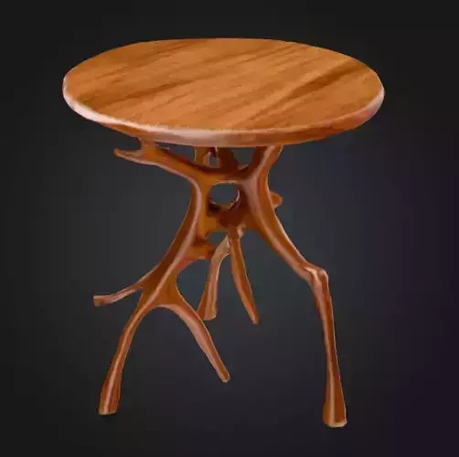 Nature Embrace Table Unique Organic Woode Low-poly 3D model