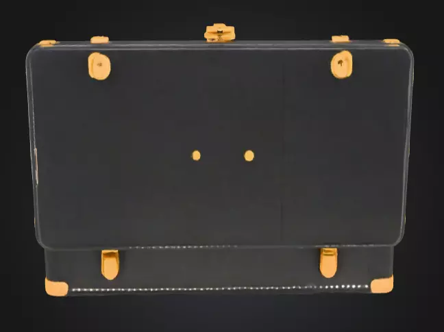 Black Compartment Bag Low-poly 3D model_6