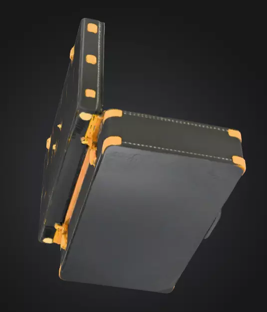 Black Compartment Bag Low-poly 3D model_19