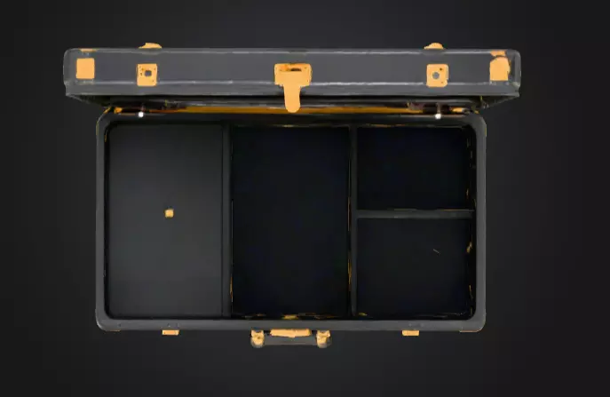 Black Compartment Bag Low-poly 3D model_20