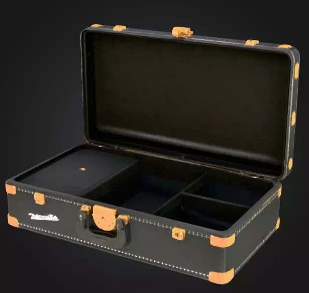 Black Compartment Bag Low-poly 3D model_0