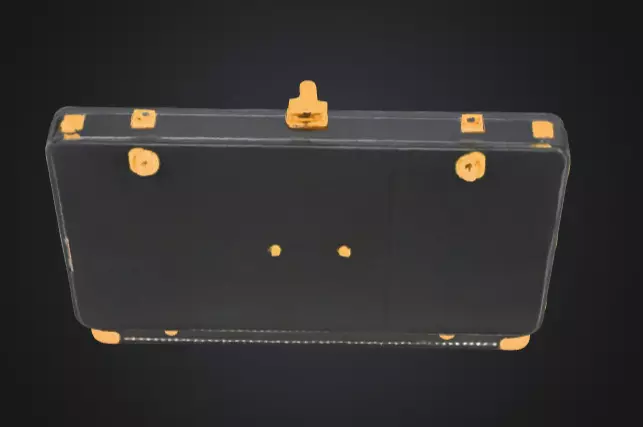 Black Compartment Bag Low-poly 3D model_13