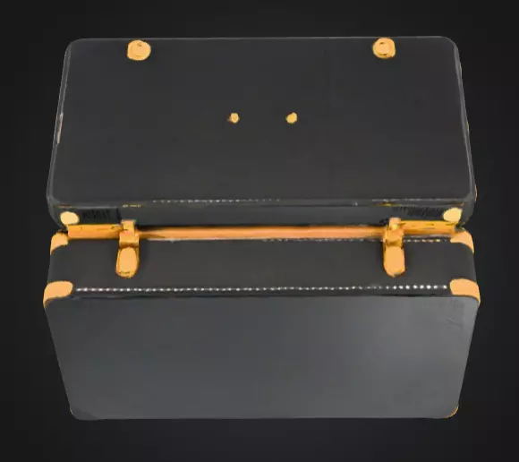 Black Compartment Bag Low-poly 3D model_18