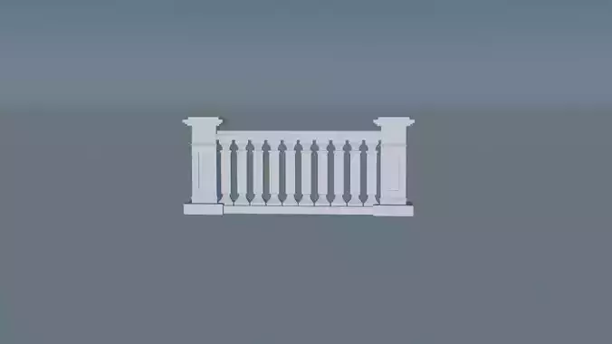 3D Concrete Balustrade