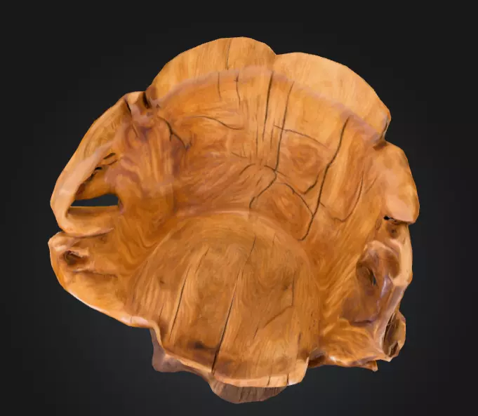 Rustic Tree Chair Low-poly 3D model_14