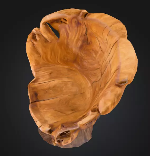 Rustic Tree Chair Low-poly 3D model_13