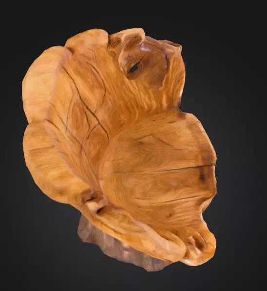 Rustic Tree Chair Low-poly 3D model_10