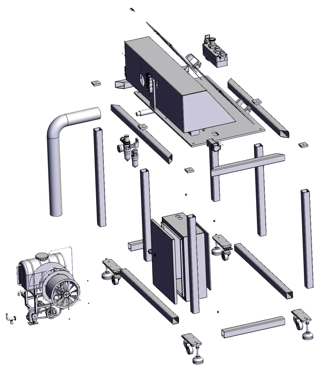 Automatic end face grinding machine 3D model_4