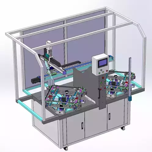 Double-station aluminum frame welding machine