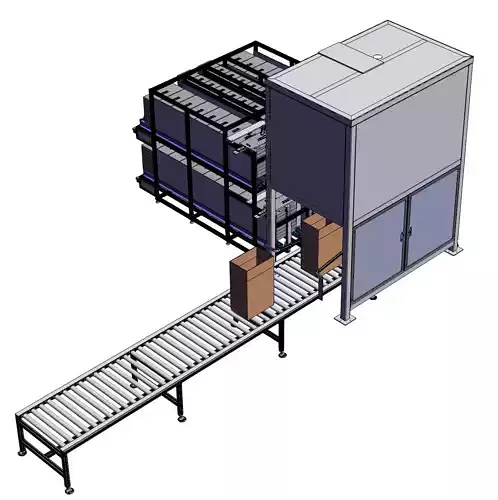 Automatic keyboard box packing machine 3D model