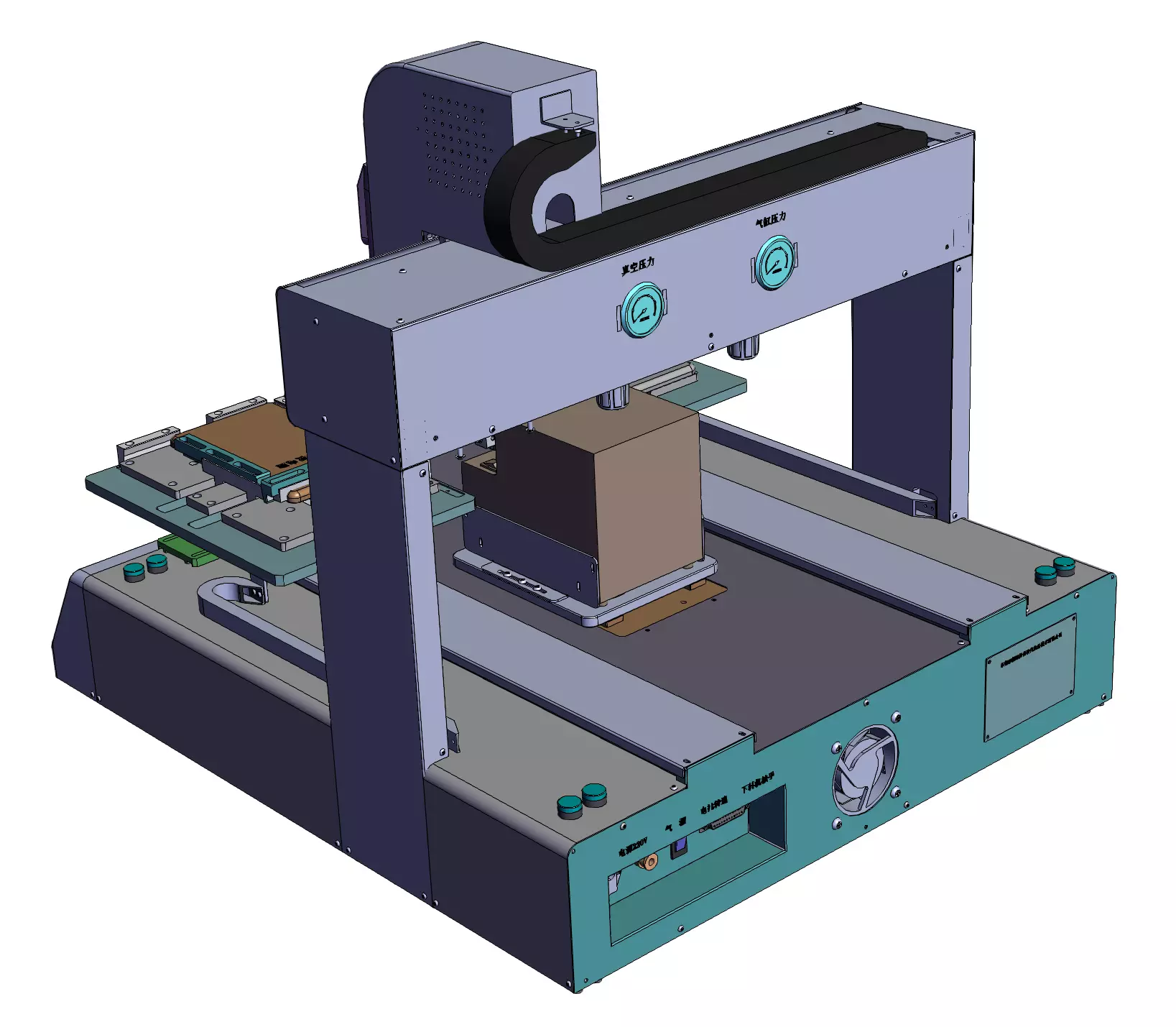 automatic screw locking machine for electronic products 3D model_2