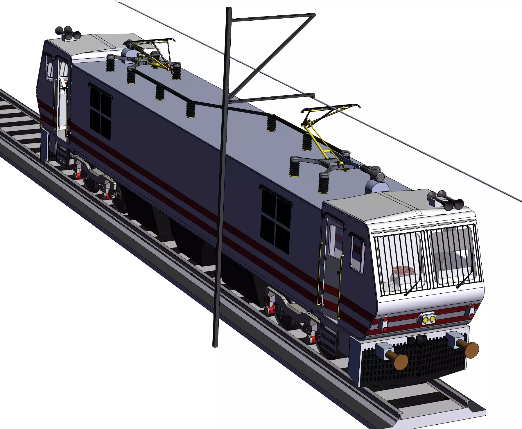 electric locomotive 3D model_3