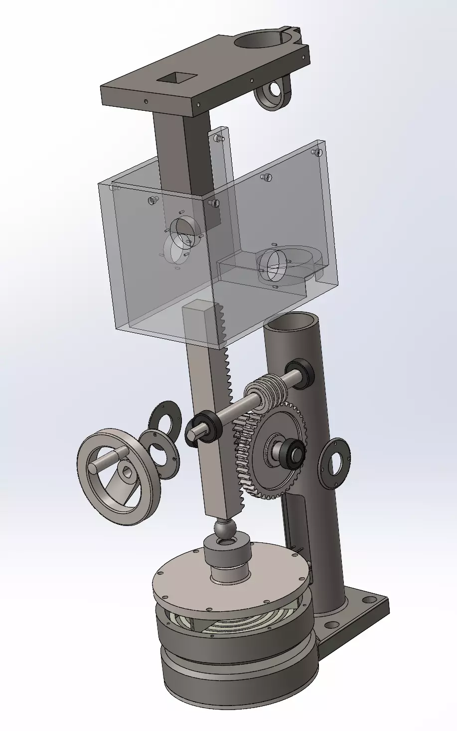Hand press with heated plate 3D model_2