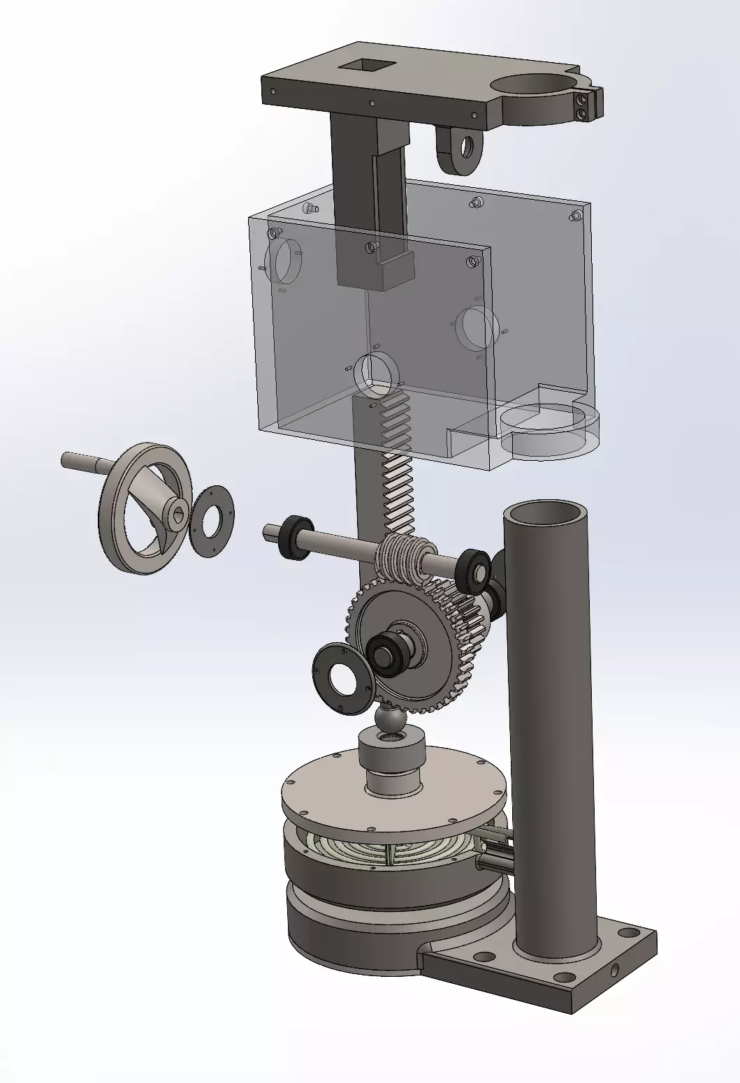 Hand press with heated plate 3D model_1