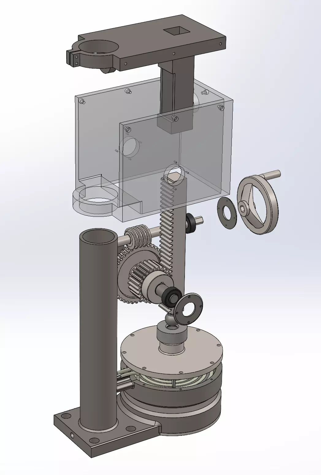 Hand press with heated plate 3D model_0