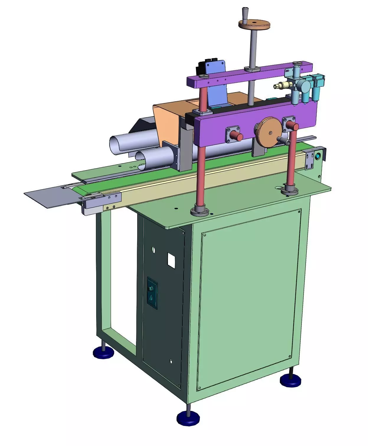 Stator automatic heat shrink tube blowing machine 3D model_2