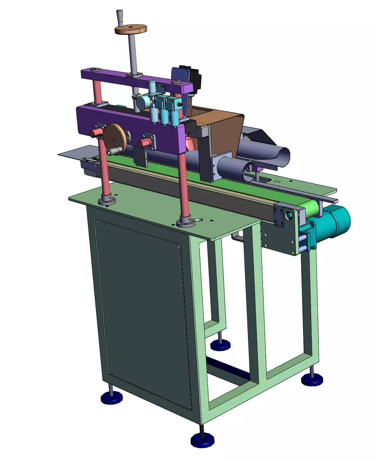 Stator automatic heat shrink tube blowing machine 3D model_3