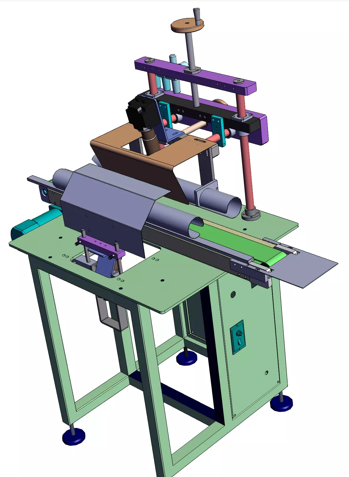 Stator automatic heat shrink tube blowing machine 3D model_1