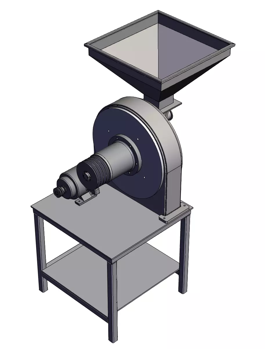 soybean crusher 3D model