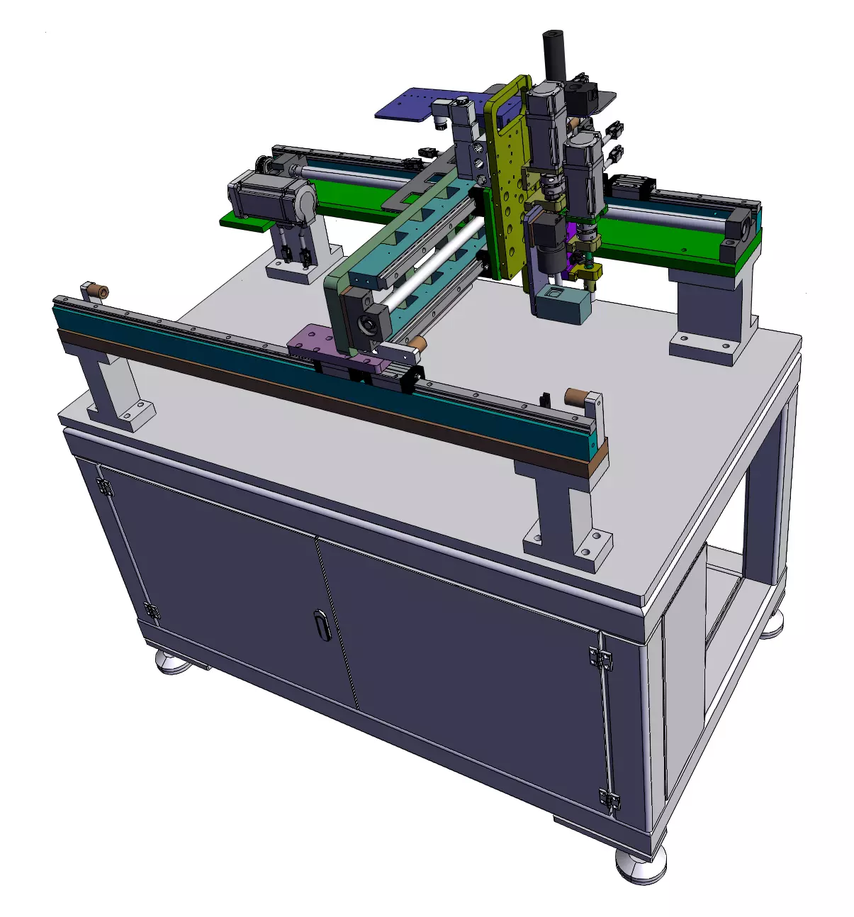Large flat engraving machine 3D model_1