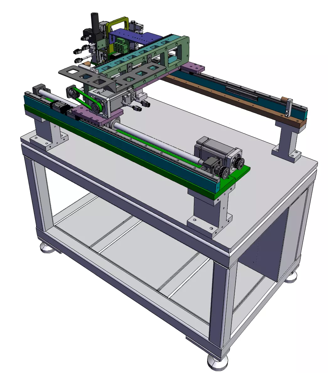 Large flat engraving machine 3D model_3
