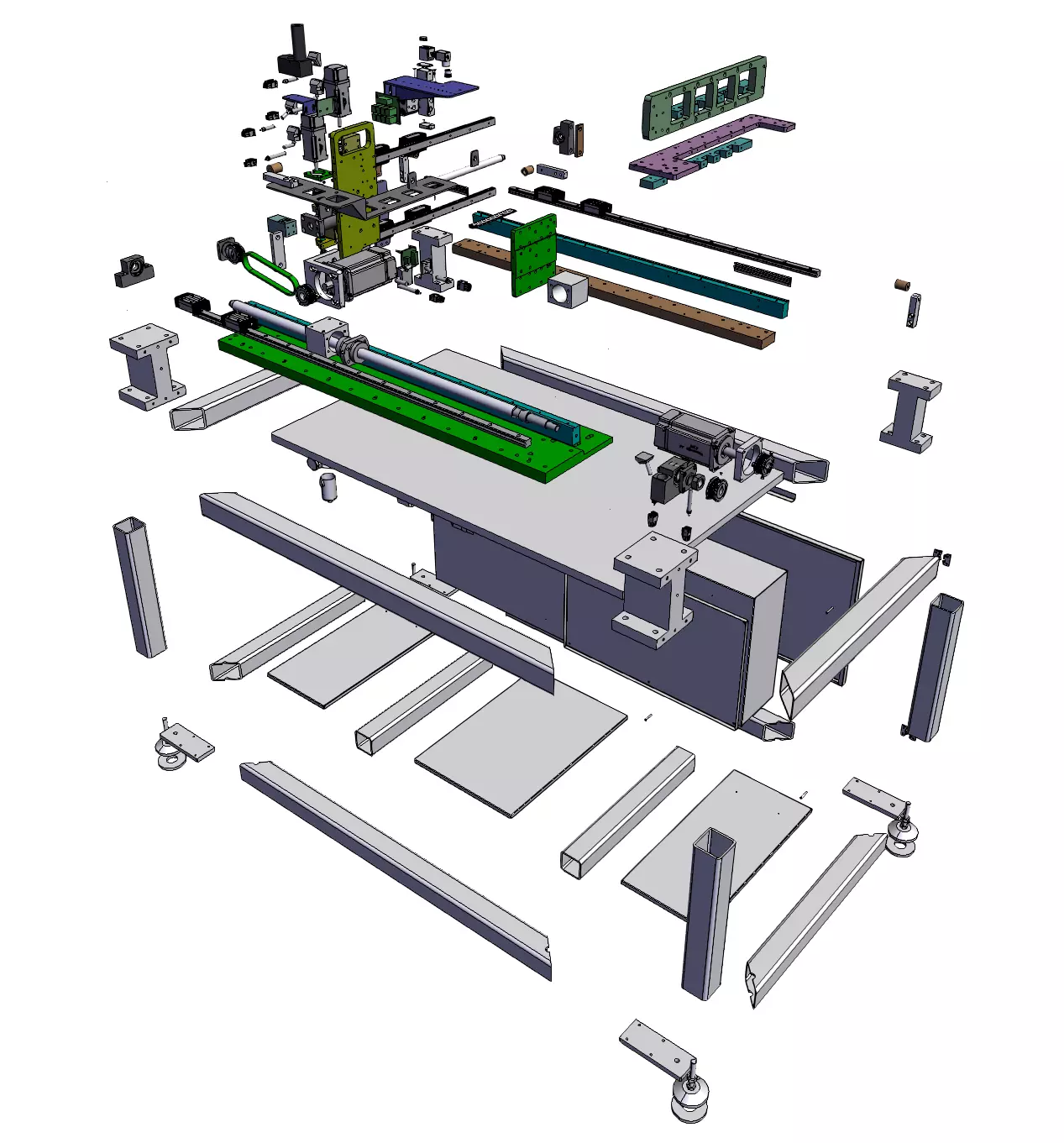 Large flat engraving machine 3D model_4