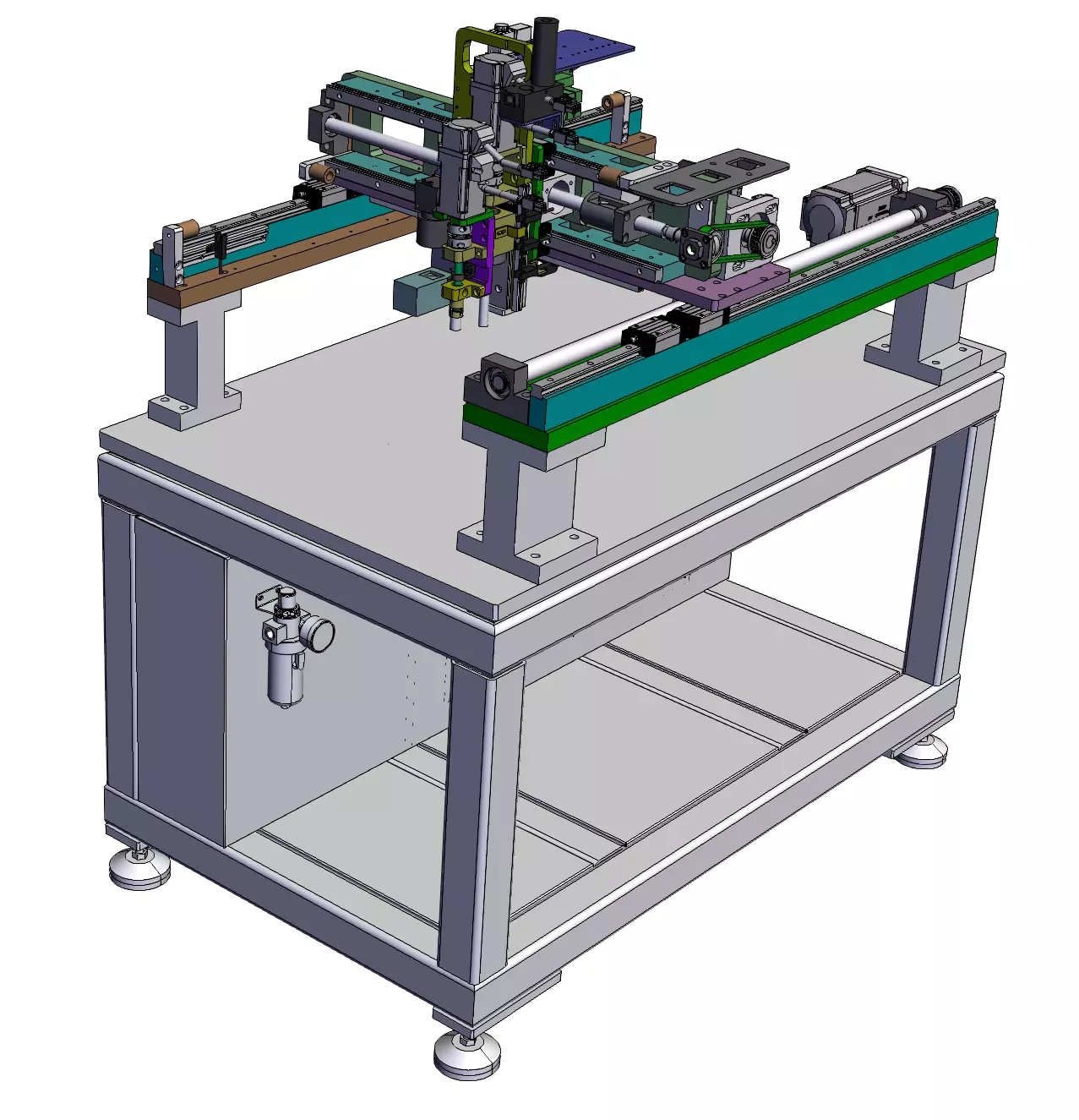 Large flat engraving machine 3D model_0