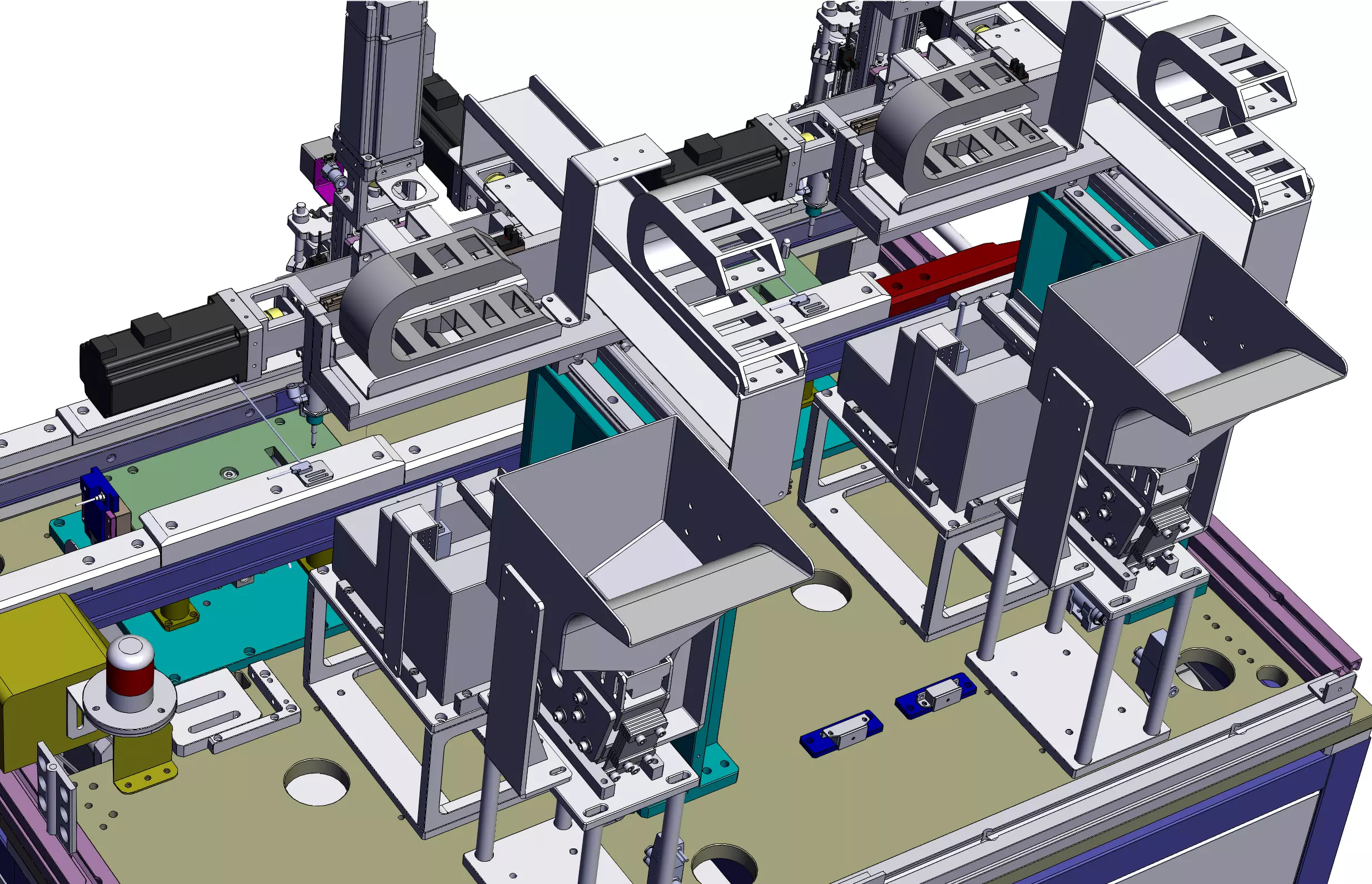 Online double-station PCB board screw machine 3D model_6