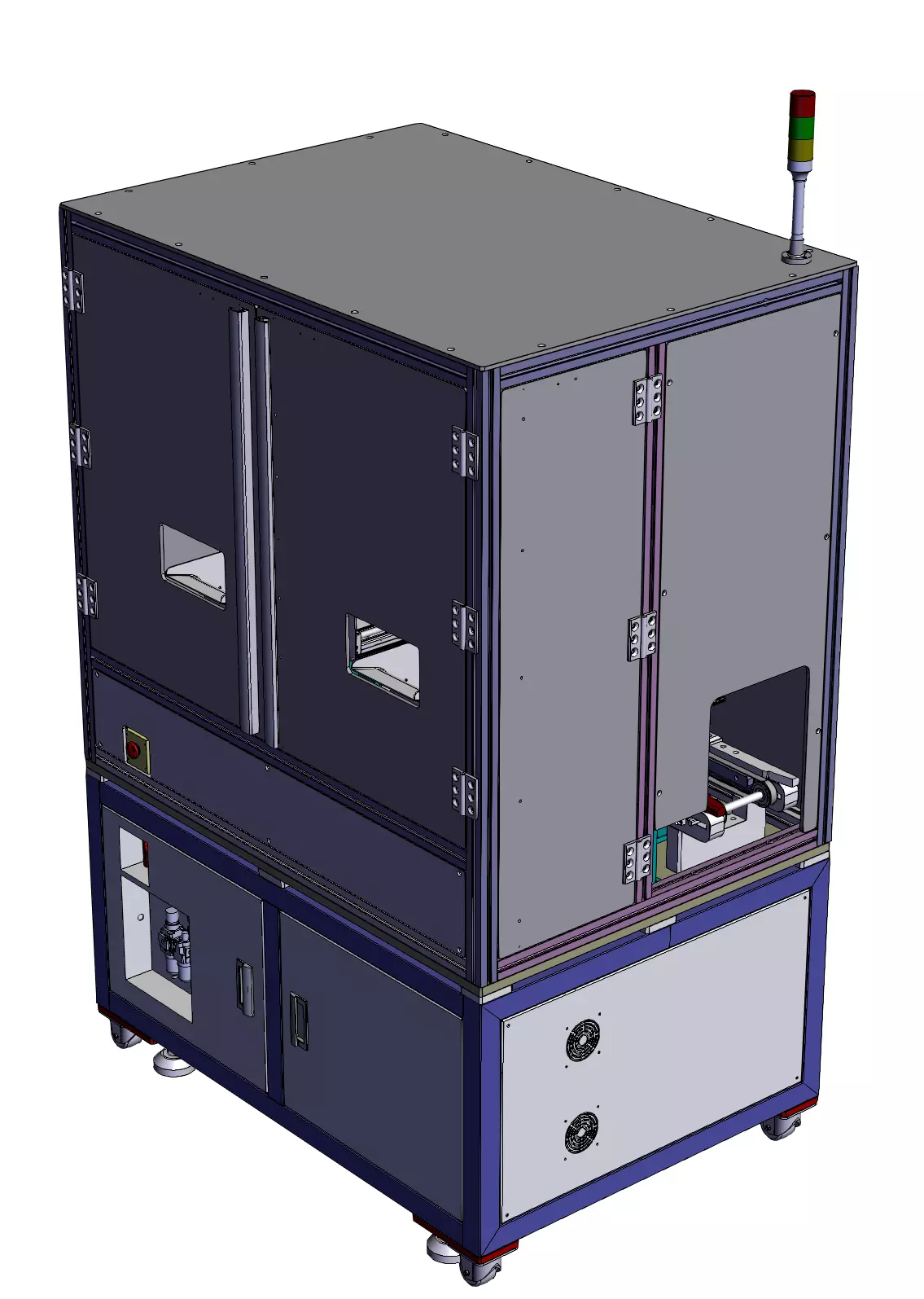 Online double-station PCB board screw machine 3D model_1