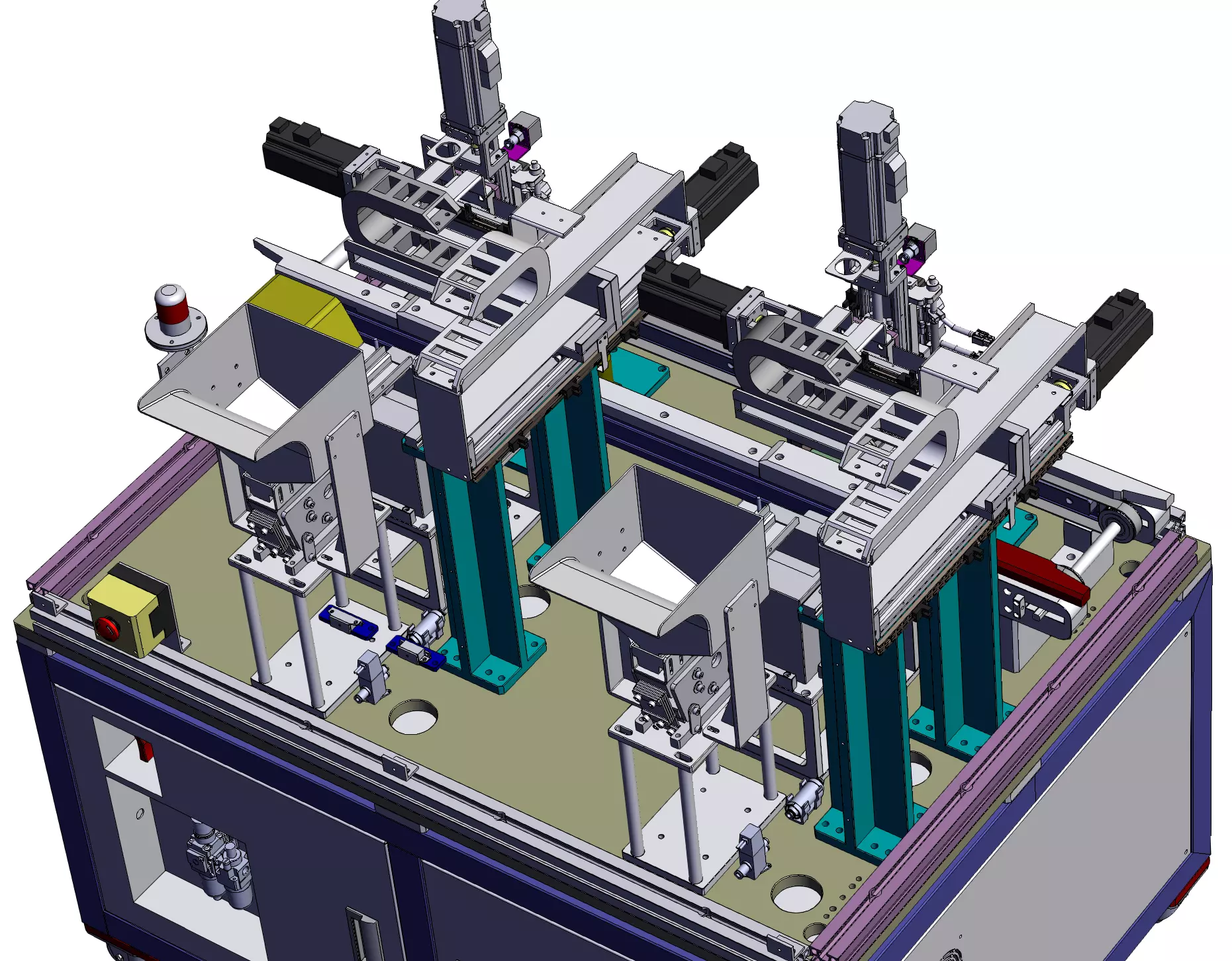 Online double-station PCB board screw machine 3D model_5