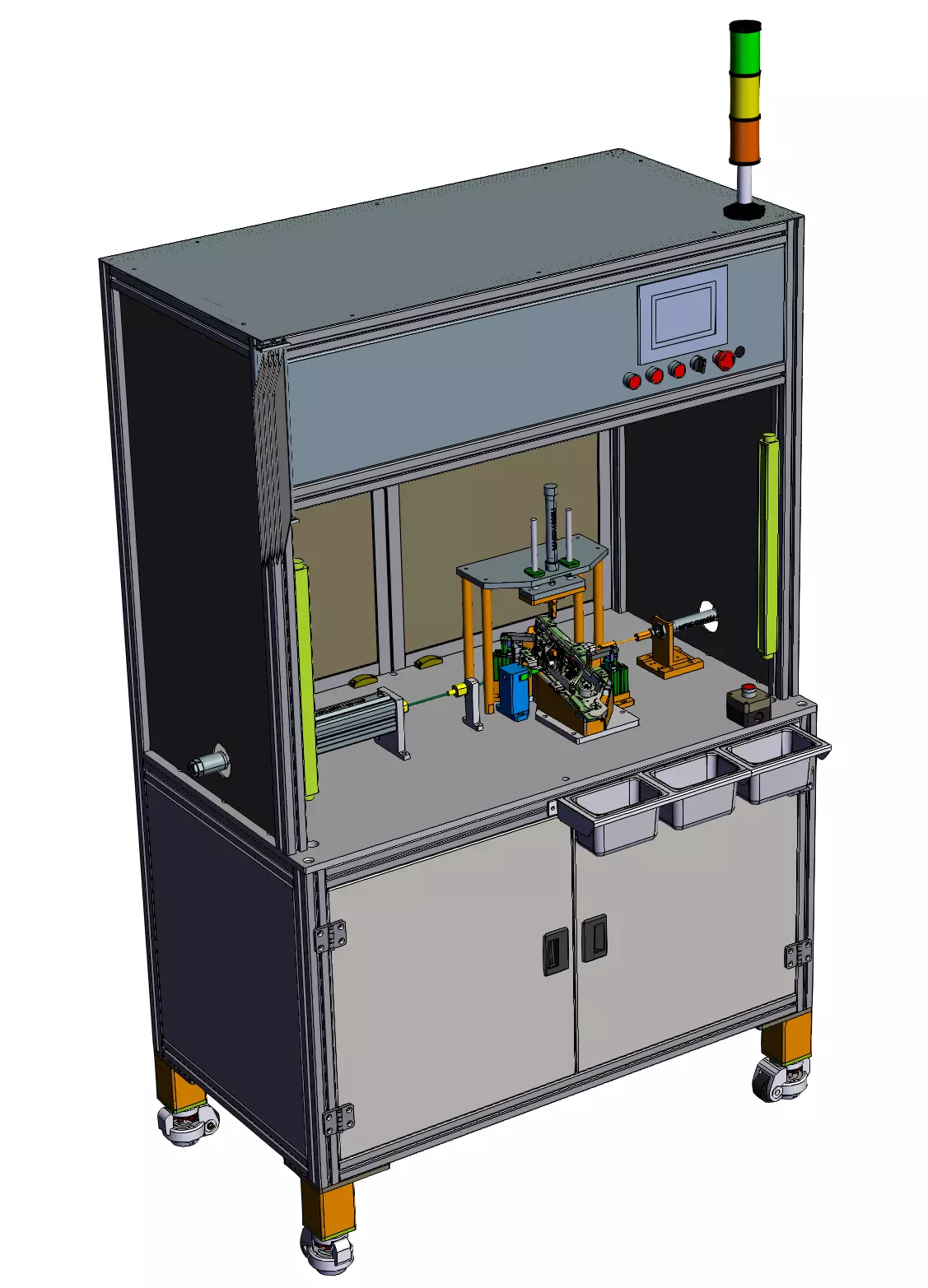 Inward handle assembly equipment 3D model_0
