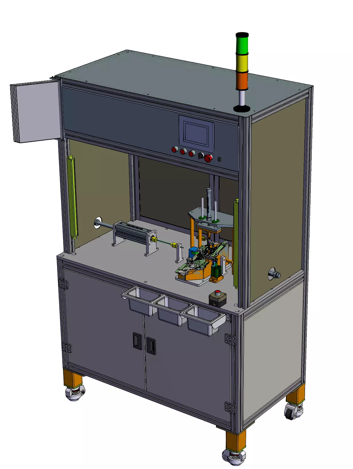 Inward handle assembly equipment 3D model_1