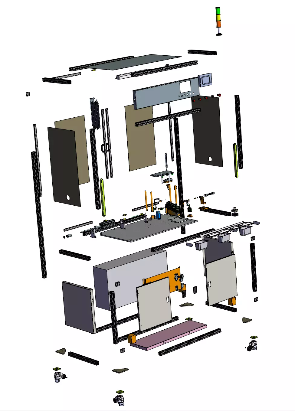Inward handle assembly equipment 3D model_3