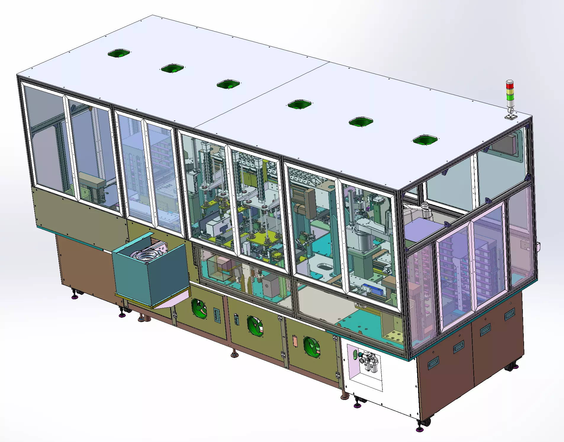 SC fiber optic connector six-in-one tester 3D model_3