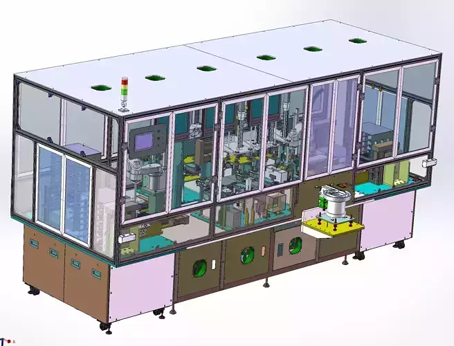 SC fiber optic connector six-in-one tester 3D model