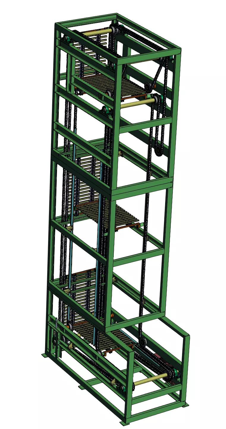 Continuous hoist 3D model_2