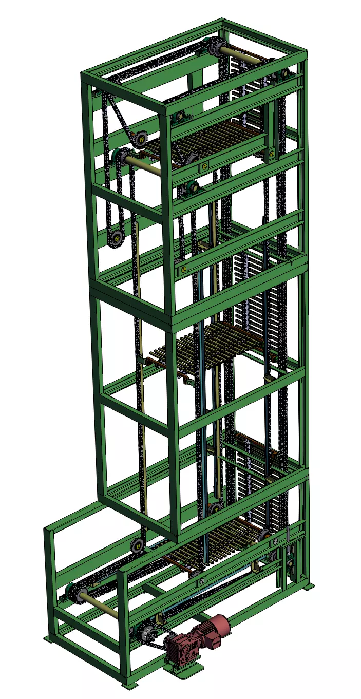Continuous hoist 3D model_1