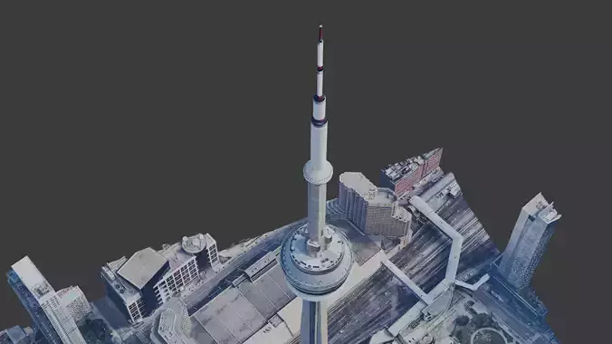 Toronto CN Tower area 3D model 3D model
