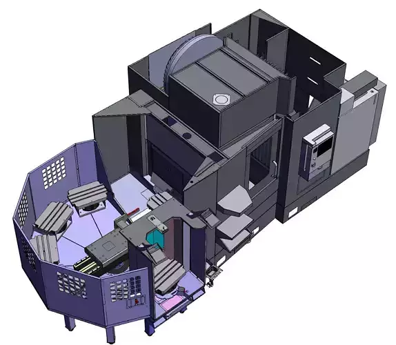4-axis CNC machining center