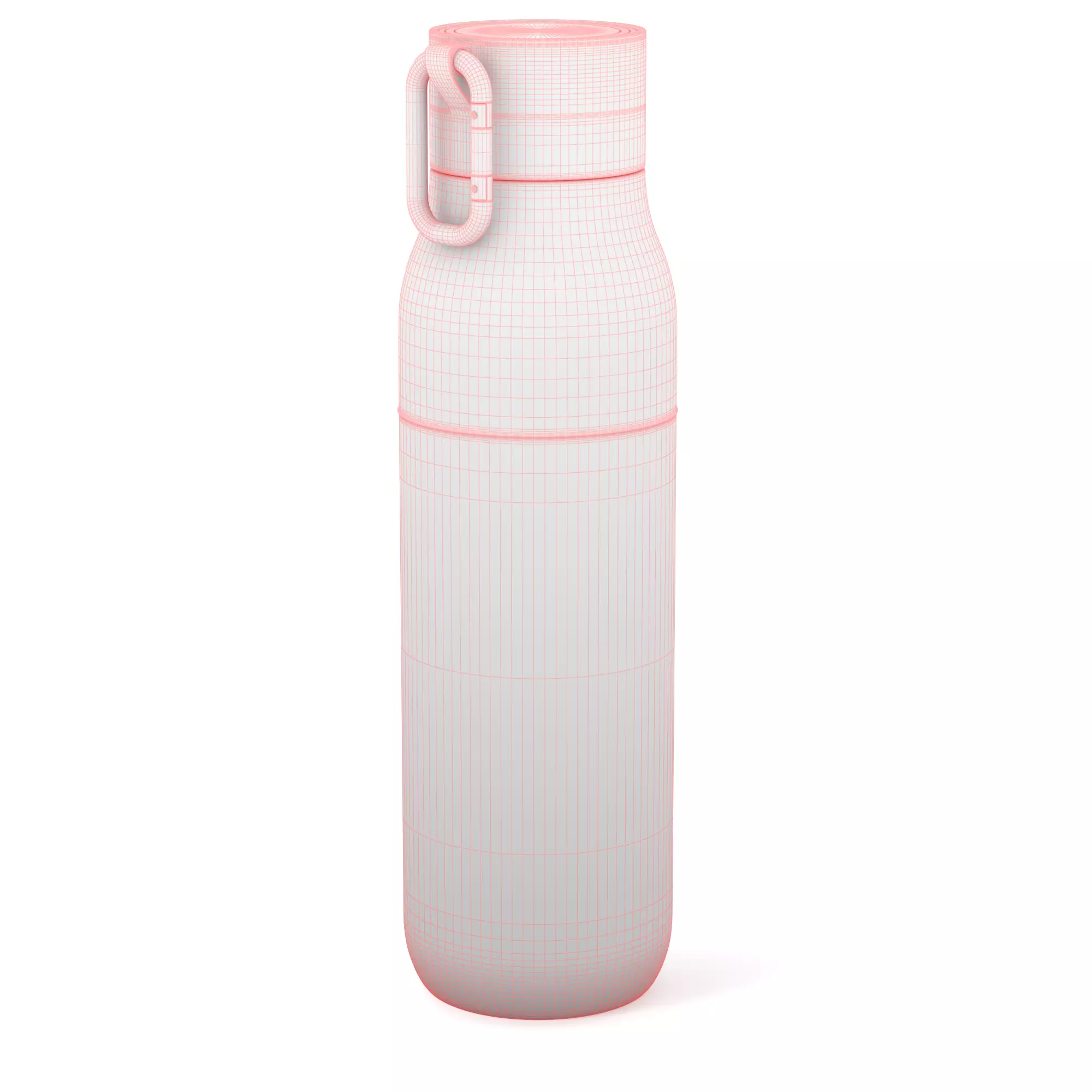 Water Bottle Low-poly 3D model_9
